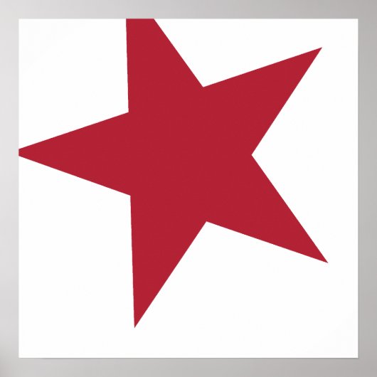 Rood- en witte ster poster (Voorkant)