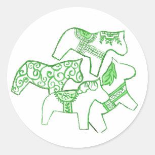 Rood- en witte Sticker