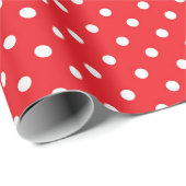 Rood- en witte Stippen A Cadeaupapier (Rol Hoek)