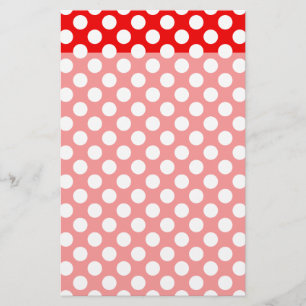 Rood en witte stippen briefpapier