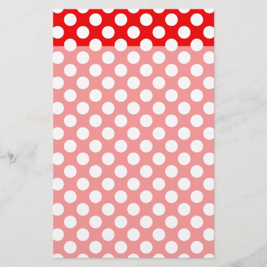 Rood en witte stippen briefpapier (Voorkant)