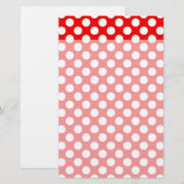 Rood en witte stippen briefpapier (Voorkant / Achterkant)