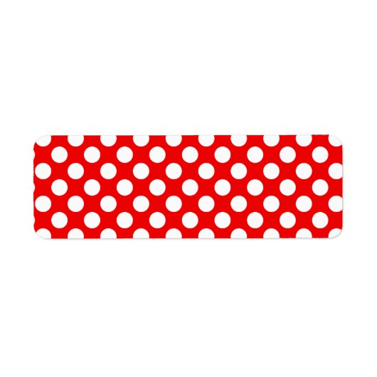 Rood en witte stippen etiket (Voorkant)