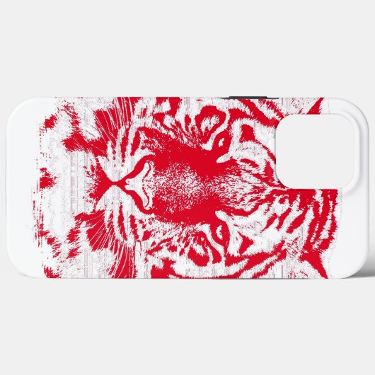 Rood en witte tijger Case-Mate iPhone case (Achterkant (horizontaal))
