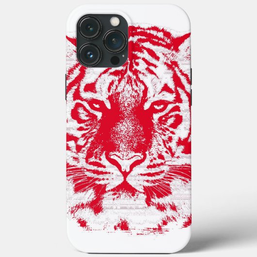 Rood en witte tijger Case-Mate iPhone case (Achterkant)