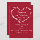 Rood- en witte Valentijn voor sierdoeleinden Kaart (Voorkant / Achterkant)