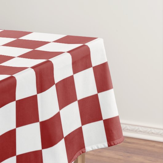 Rood- en witte vierkantjes tafelkleed (Voorbeeld)