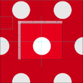 Rood- en witte vlekdot | Aanpassen Stof (Delen)