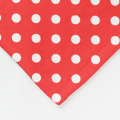 Rood- en witte vlekvormige vlekjes fleece deken (Hoek)