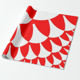 Rood- en witte weegschalen cadeaupapier