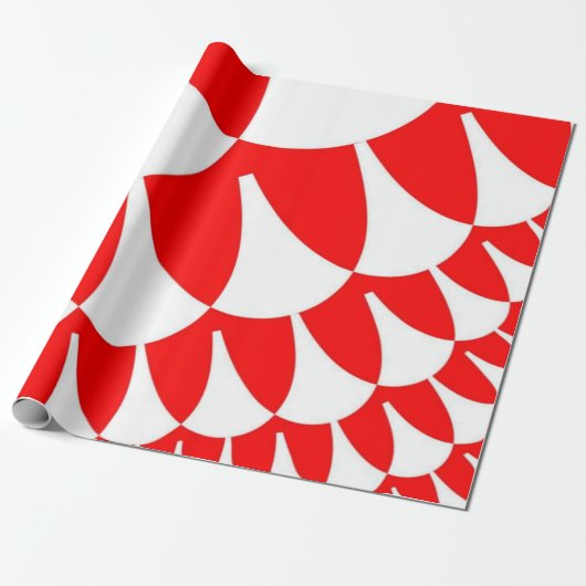 Rood- en witte weegschalen cadeaupapier (Uitgerold)