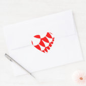 Rood- en witte weegschalen hart sticker (Envelop)