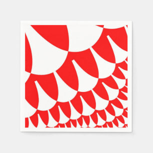 Rood- en witte weegschalen servet