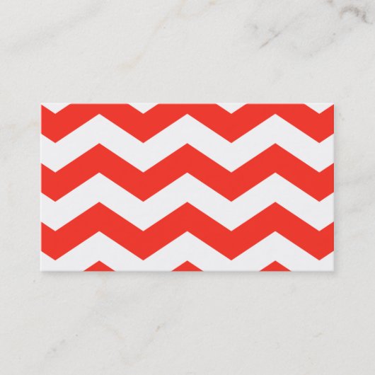 Rood- en witte Zig Zags Visitekaartje (Voorkant)