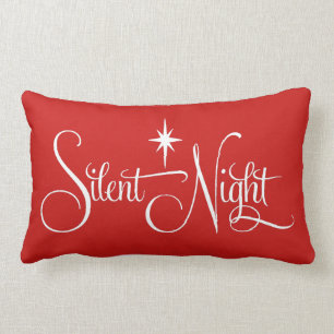 Rood- en Witte zilveren kerst Kussen