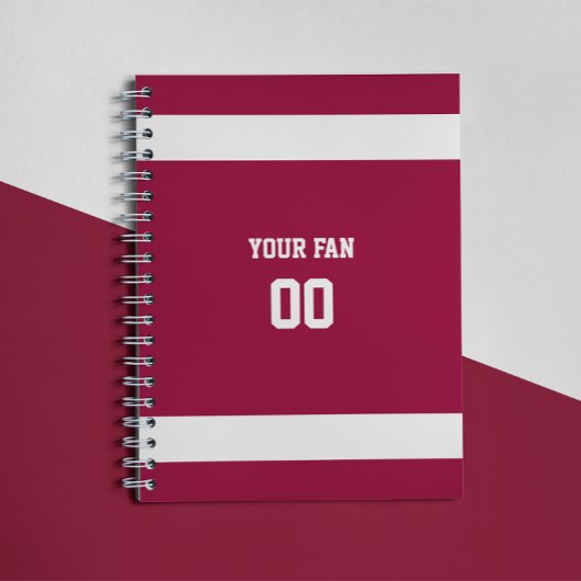 Rood- en witteam — spiraal notitieboek