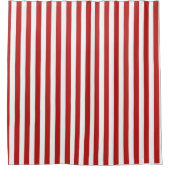 Rood- en wittebath Shower Curtain Douchegordijn (Voorkant)