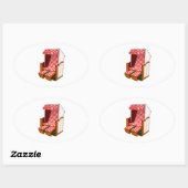 Rood- en wittebeach voorzitter thema stickers (Vel)