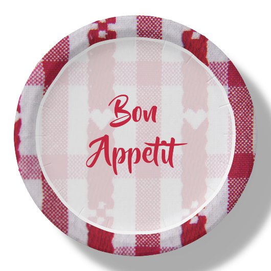 Rood- en witteboon Appetit Papieren Bordje