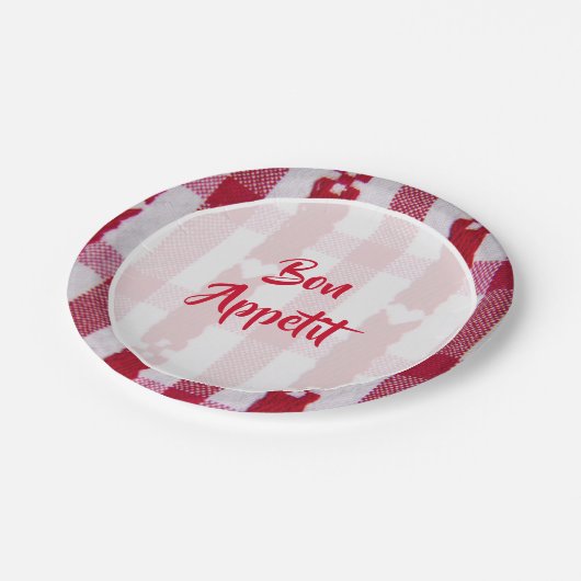 Rood- en witteboon Appetit Papieren Bordje (Gekanteld)
