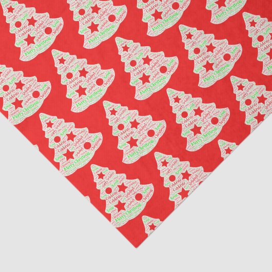 Rood- en witteborden met kerstcadeautjes tissuepapier (Detail)