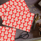 Rood- en witteborden met kerstcadeautjes tissuepapier