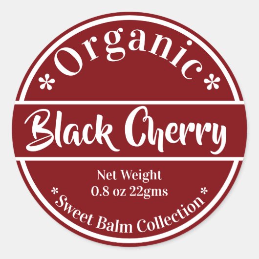 Rood- en witteetiket Sa Huid- en onderhuid Ronde Sticker (Voorkant)