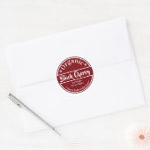 Rood- en witteetiket Sa Huid- en onderhuid Ronde Sticker (Envelop)
