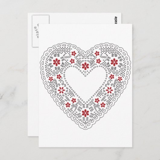 Rood- en wittehars briefkaart (Voorkant / Achterkant)