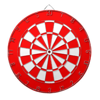 Rood- en wittekaart dartbord