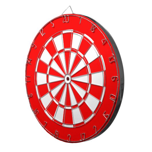 Rood- en wittekaart dartbord (Voorkant Rechts)