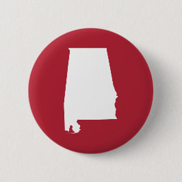 Rood- en wittekaart van Alabama Ronde Button 5,7 Cm