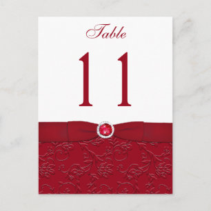 Rood- en wittekentafelnummer postkaart