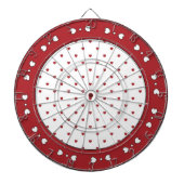 Rood- en wittekentart dartbord (Voorkant)