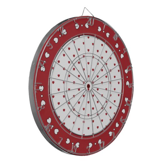 Rood- en wittekentart dartbord (Voorkant Links)
