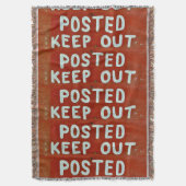 Rood- en wittekenteken voor stoppen met hout deken (Voorkant Verticaal)