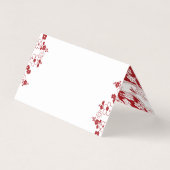 Rood- en wittekersen Blossom Oriental Wedding Visitekaartje (Achterkant)