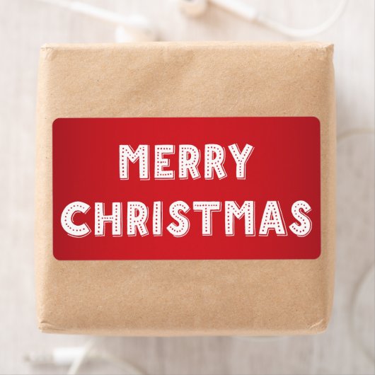 Rood- en wittekerstlabels etiket (Insitu)