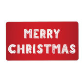 Rood- en wittekerstlabels etiket (Voorkant)
