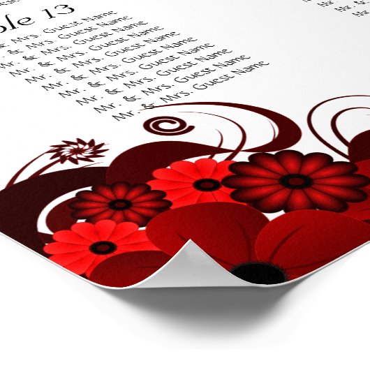 Rood- en wittekortreeks 15 weddenschappen poster (Hoek)