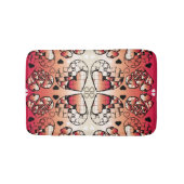 Rood- en wittekruid-Romantisch hartenpatroon Badmat (Voorkant)