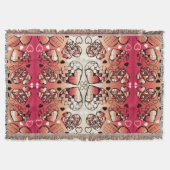 Rood- en wittekruid-Romantisch hartenpatroon Deken (Voorkant)