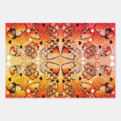 Rood- en wittekruid-Romantisch hartenpatroon Inpakpapier Vel (Voorkant 2)