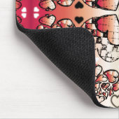 Rood- en wittekruid-Romantisch hartenpatroon Muismat (Hoek)