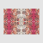 Rood- en wittekruid-Romantisch hartenpatroon Tissuepapier (Voorkant)