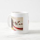 Rood- en wittentakker koffiemok (Voorkant links)