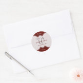 Rood- en wittesorvenweddenschap ronde sticker (Envelop)