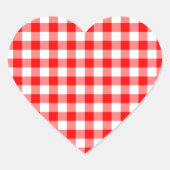Rood- en wittest hart sticker (Voorkant)