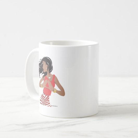 Rood- en wittesterschapsgevoel koffiemok (Voorkant links)