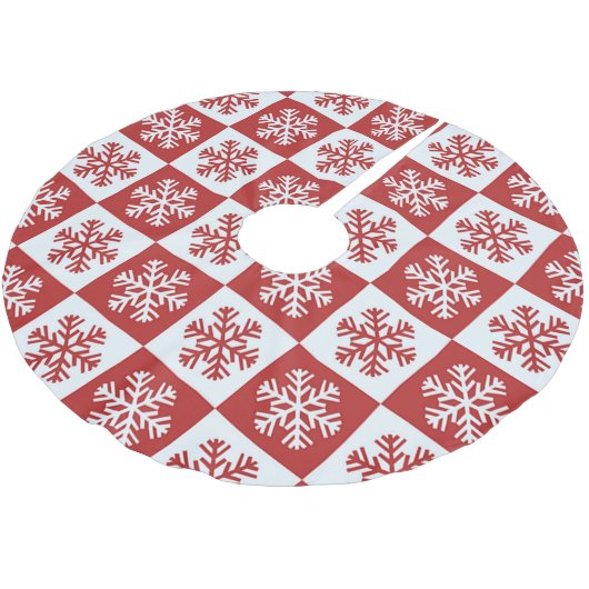 Rood- en wittestijnvlokken kerstboom rok (Gekanteld)